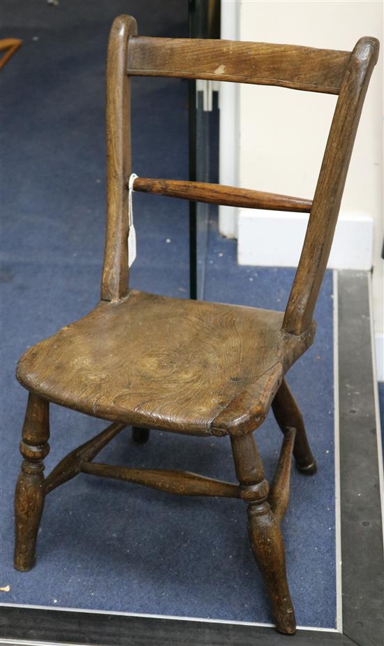 An elm childs chair